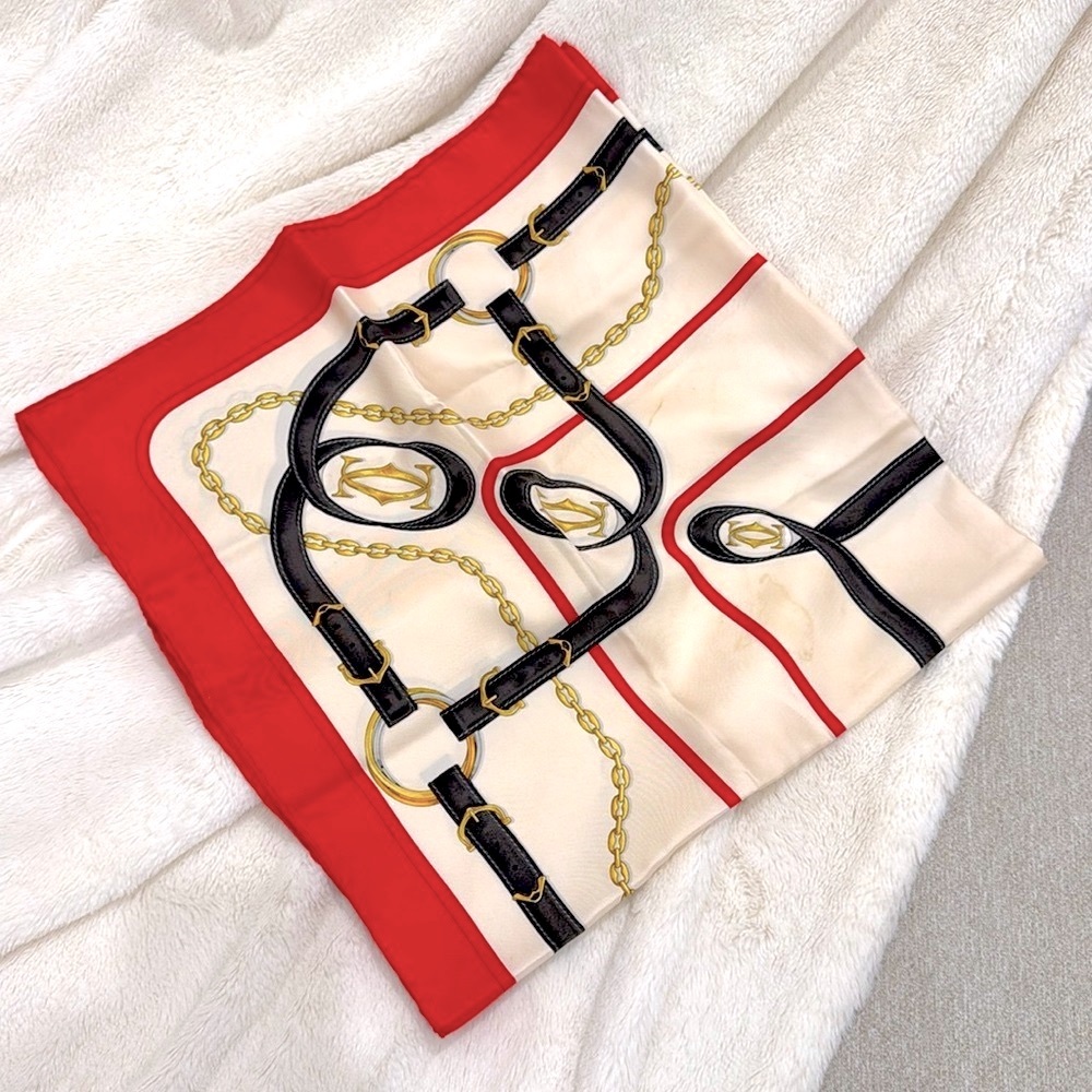 Cartier 💛 vintage silk scarf 90